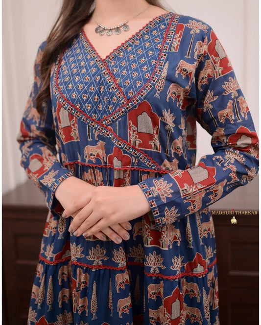 Women Printed Anarkali Kurta Set