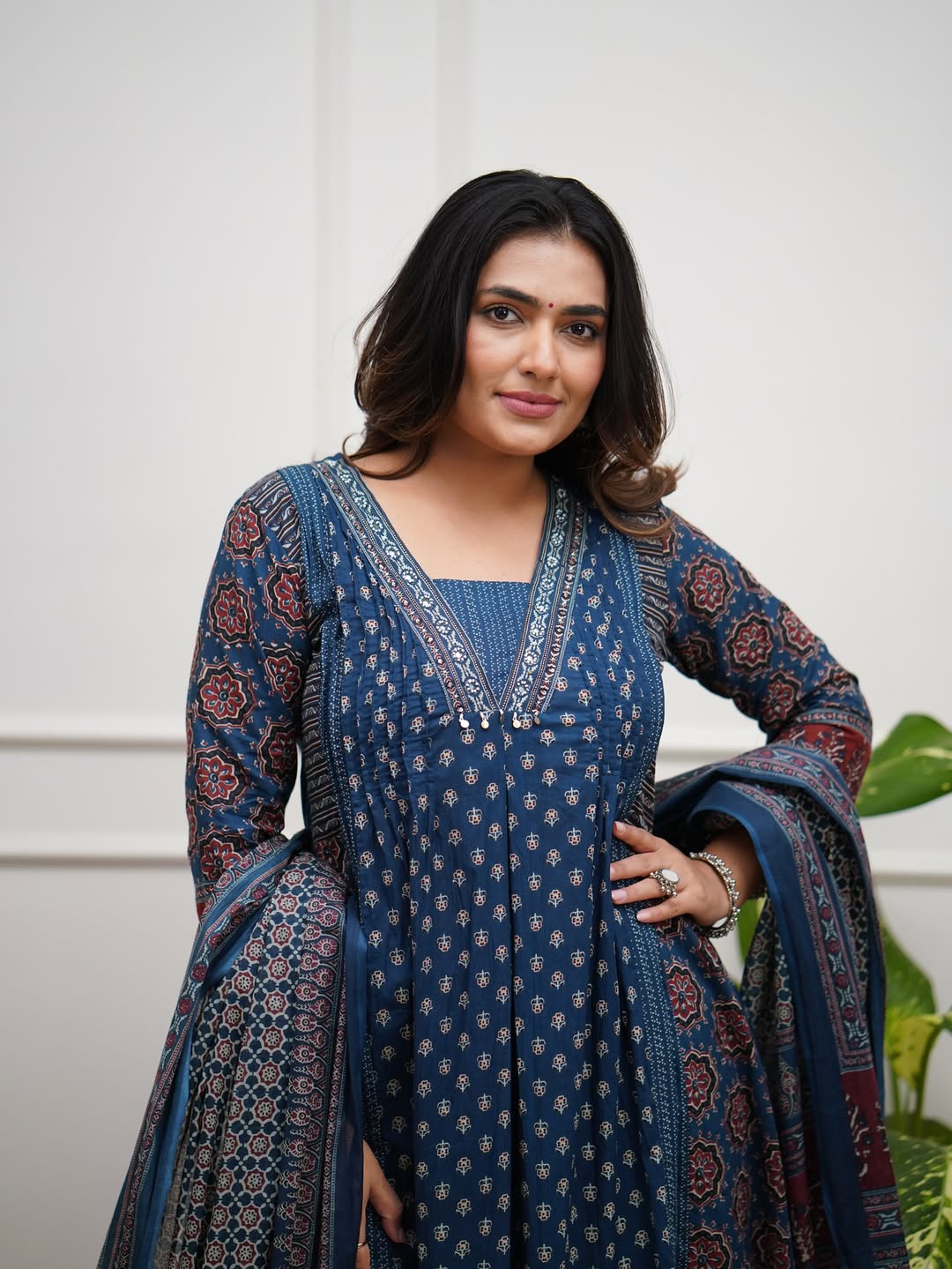 Premium Ajrakh print cotton Plazo sets