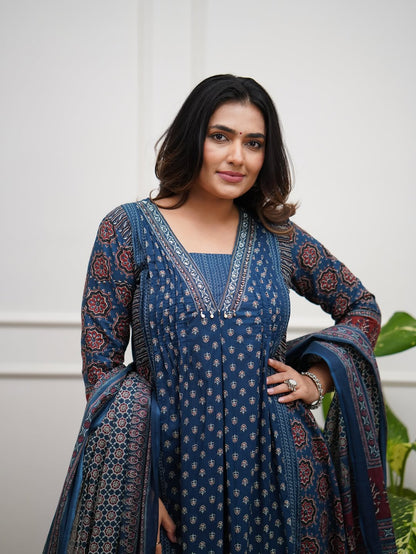 Premium Ajrakh print cotton Plazo sets