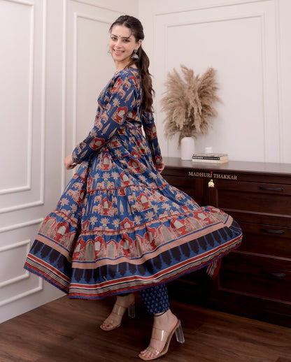 Women Printed Anarkali Kurta Set