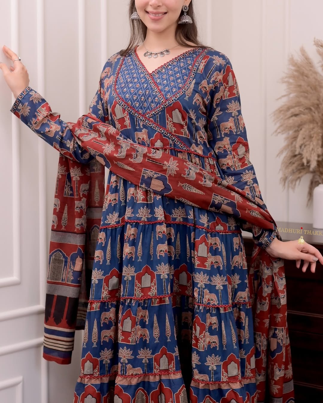Women Printed Anarkali Kurta Set
