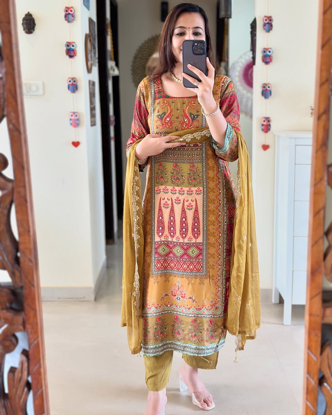 Pure Muslin Digital Print kurta Set with Dupatta