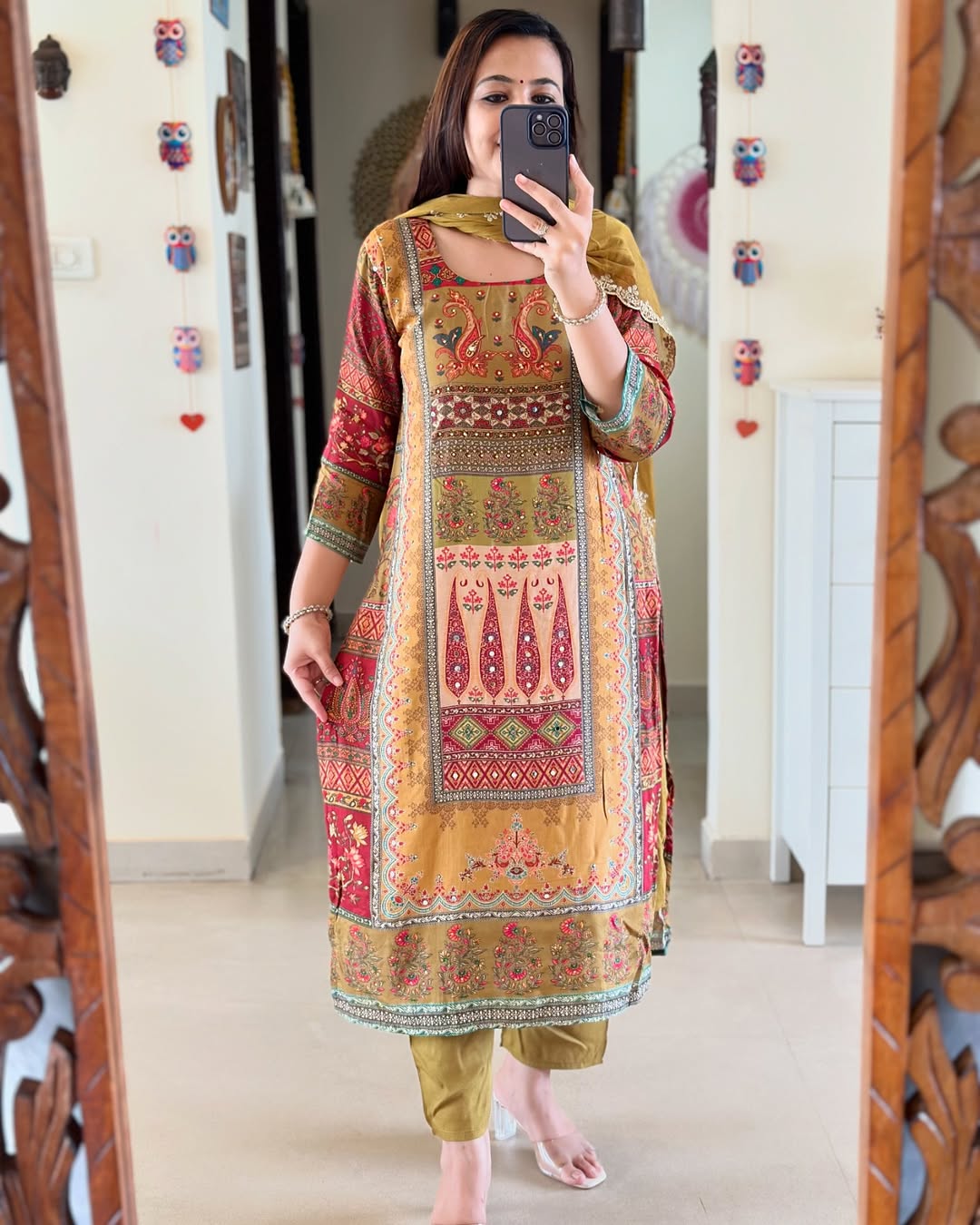 Pure Muslin Digital Print kurta Set with Dupatta