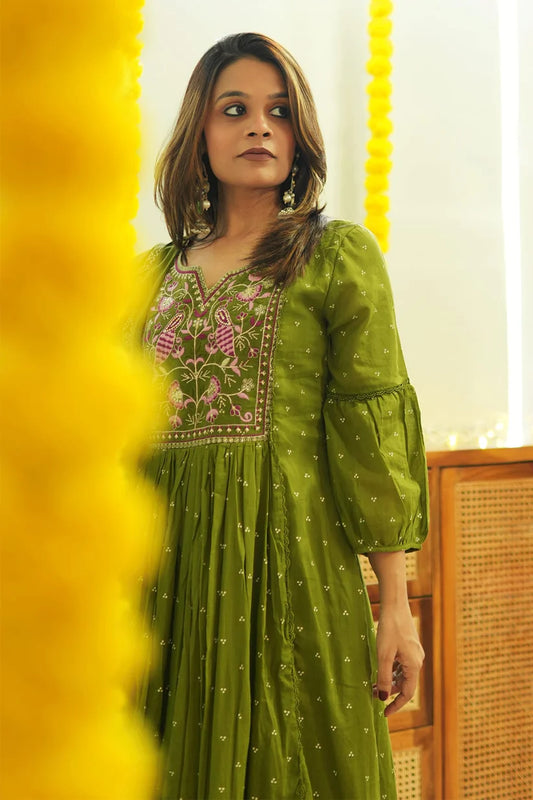 Pure Cotton Embroidered Kurta and Pants with Dupatta For Women